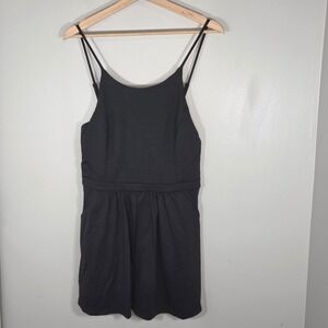Kalani Hilliker Alyce Paris Romper Dress Women's M Black Strappy Fit Flare NWT